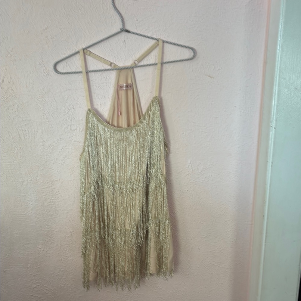 Gold Embellished Backless Camisole